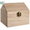 Unfinished Wooden Treasure Chest Storage Box Decorate or Paint