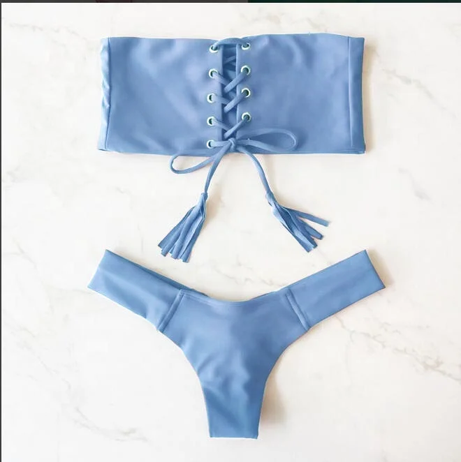 

B21972A Sexy women Swimsuit fashion Lace-up Swimwear sexy beach bikini