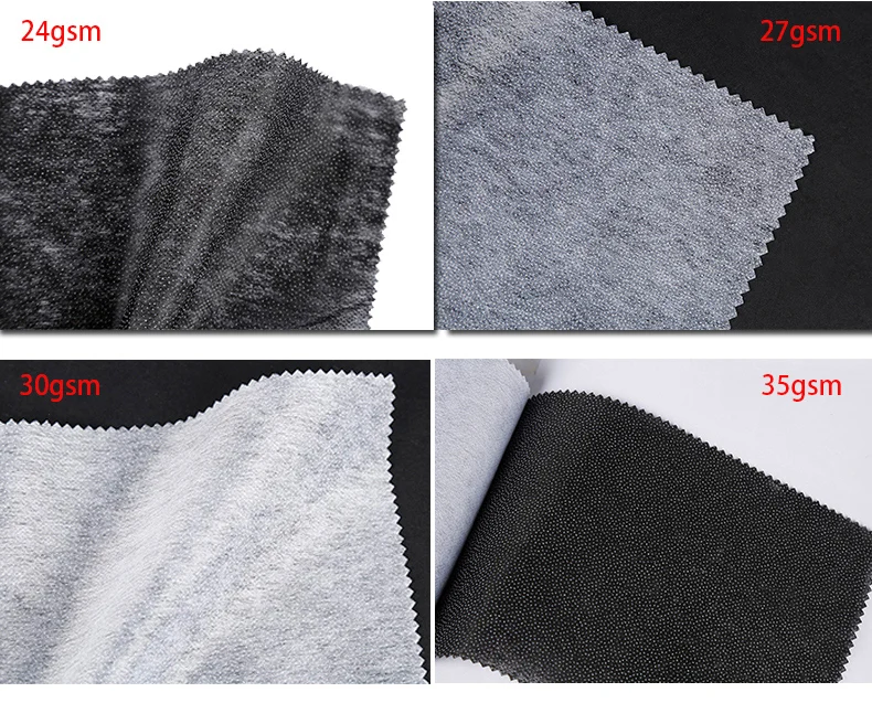 40g Non Woven Paper Pes Adhesive Interlining100% Pes Fabric For Shirt ...