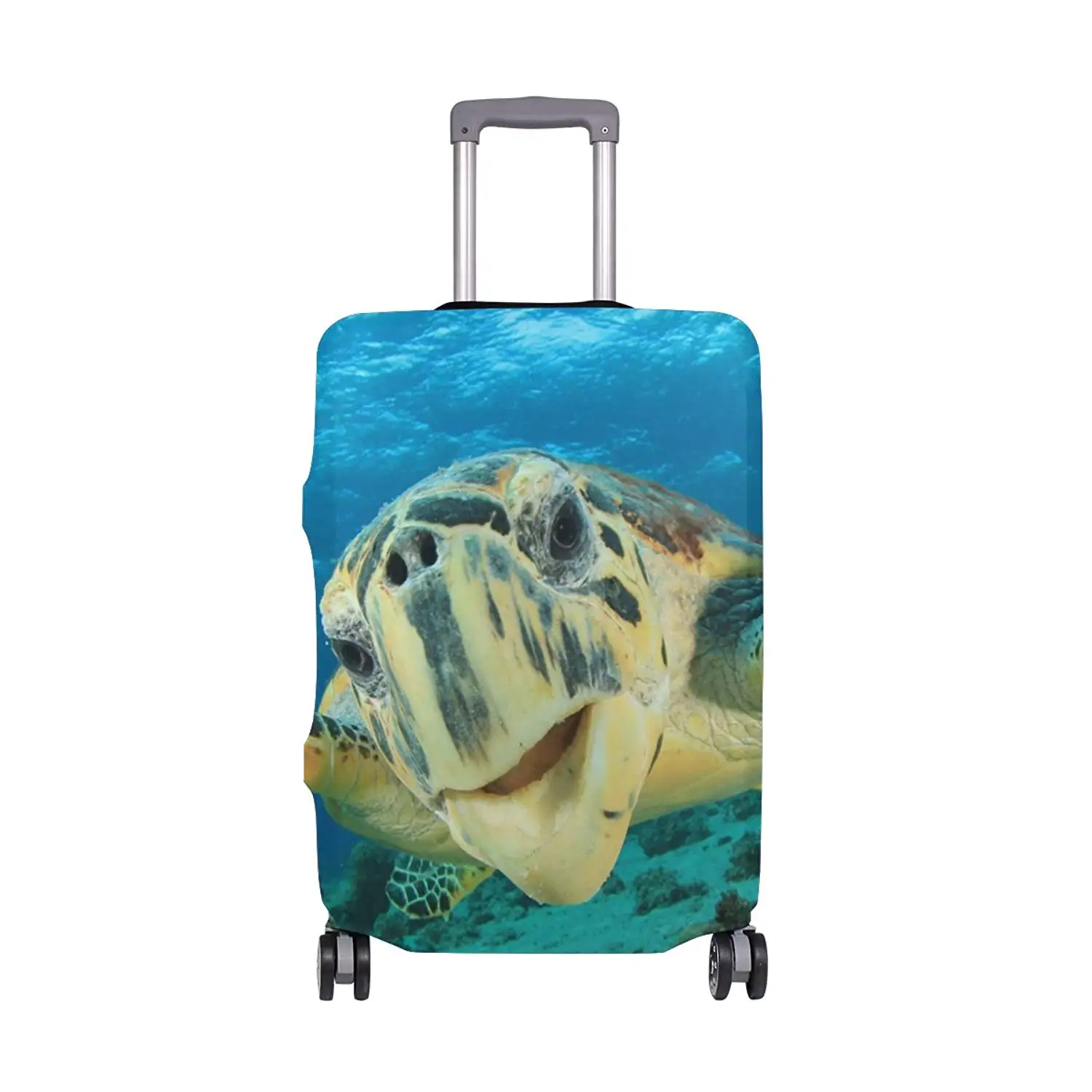 Huge Sea Turtle XL Travel Luggage Cover Suitcase Protector Fits for 18-32 Inch Luggage
