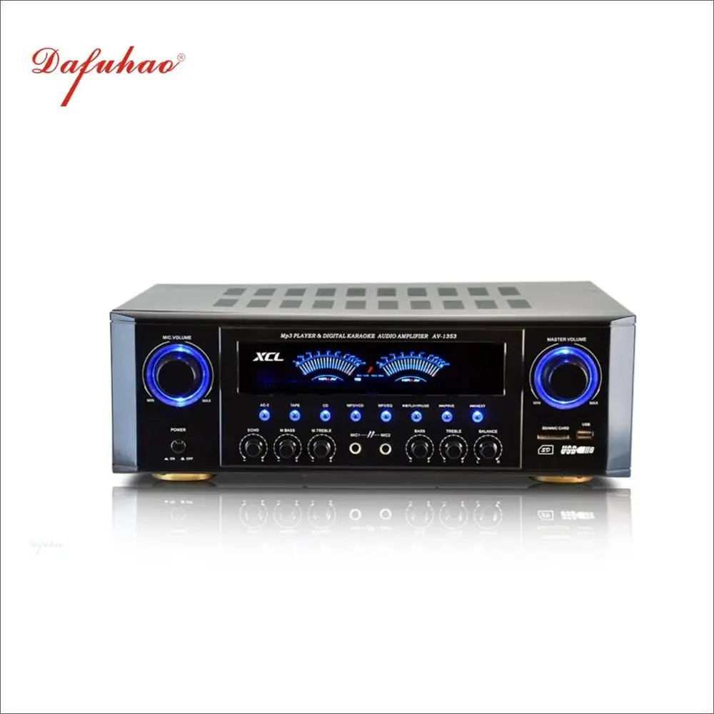

Powerful 5.1 home theater power amplifier with usb sd, Black