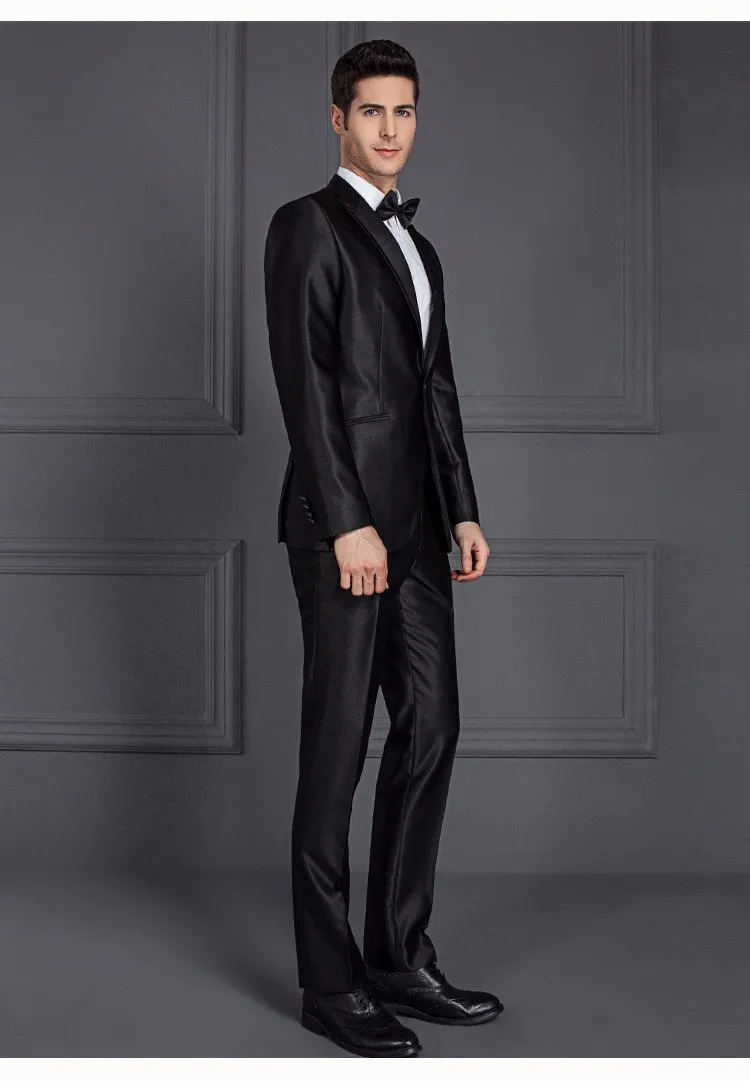 Black Men Suit For Wedding Slim Fit Satin Office Mens Tuxedo Suits Black Men Suit For Wedding Slim Fit Satin Office Mens Tuxedo Suits