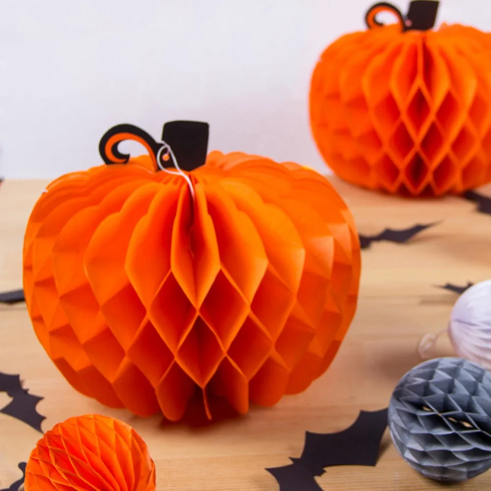 Cheap Halloween Decorations Hanging Paper Honeycomb Pumpkin Craft ...