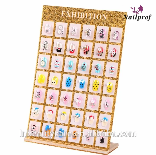 2018 Newest Nail Colors Tips Display Nail Stand,42 Colors Nail Tips