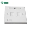 Bolein High Cost Effectiveness 86mm Double Port UK and 86 Type RJ45 and RJ11 Cat5E Cat6 Cat6A Faceplate