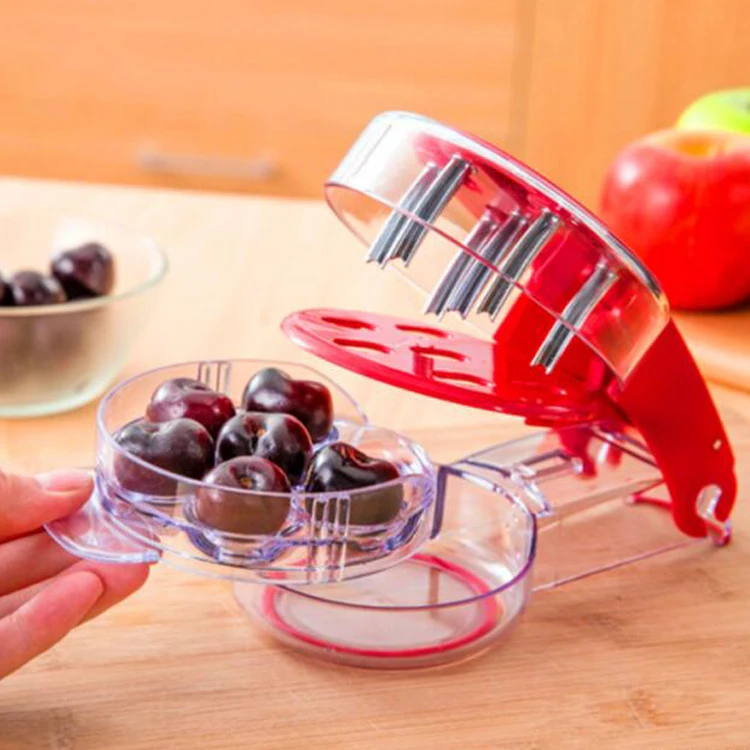 

Cherry Pitter Cherry Stone Remover Seed Separator Remove Cherry Bones Fruit Corer Olive Pits Fruit Tools Gadgets, Red