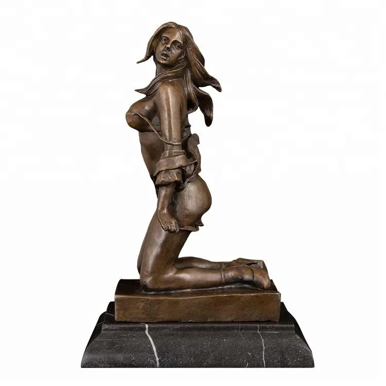 

ArtsHom DS-584 Western Sculpture Naked Lady Bronze Art Figurines Sexy Nude Girl Strip Statue Bar Decor Studio display, As picture or custom make
