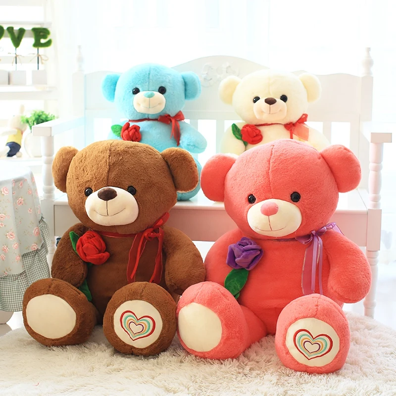 forever flower teddy bear