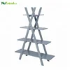Modern unique wood bookcase with triangle shape design