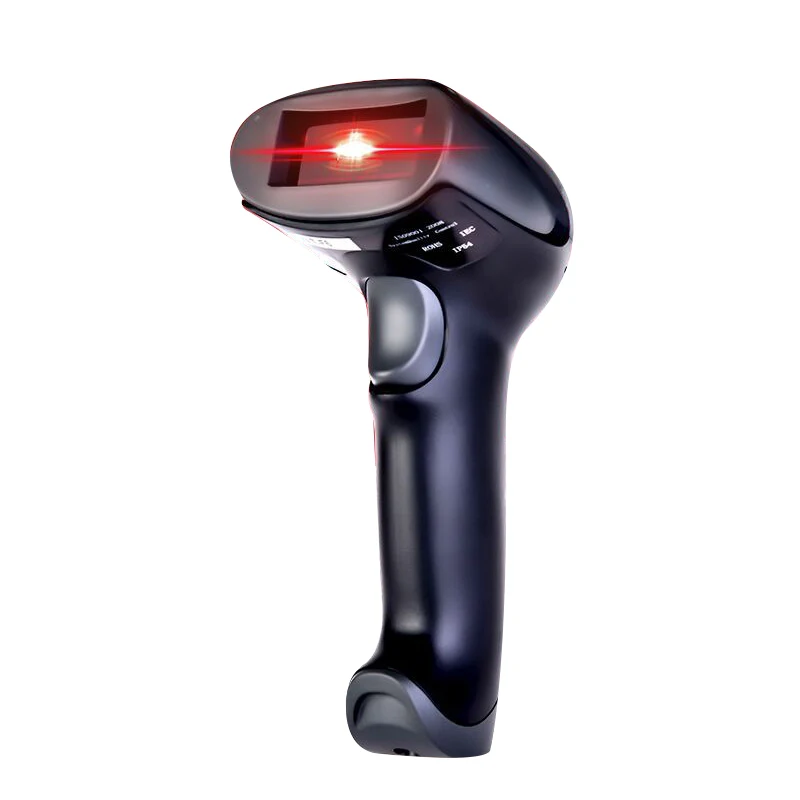 

2D laser handheld barcode scanner for retail shops, Black