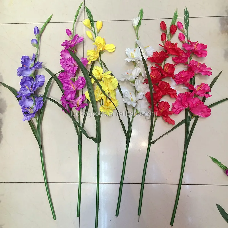 Wedding Decorative Artificial White Gladiolus Flowers Wholesale Buy