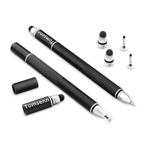 2 in 1 Precision Series Disc Stylus/Styli Bundle with 4 Replaceable Disc Tips, 2 Replaceable Fiber Tips