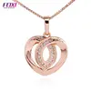 Foxi custom made heart shape rose gold minimalist jewelry for girls