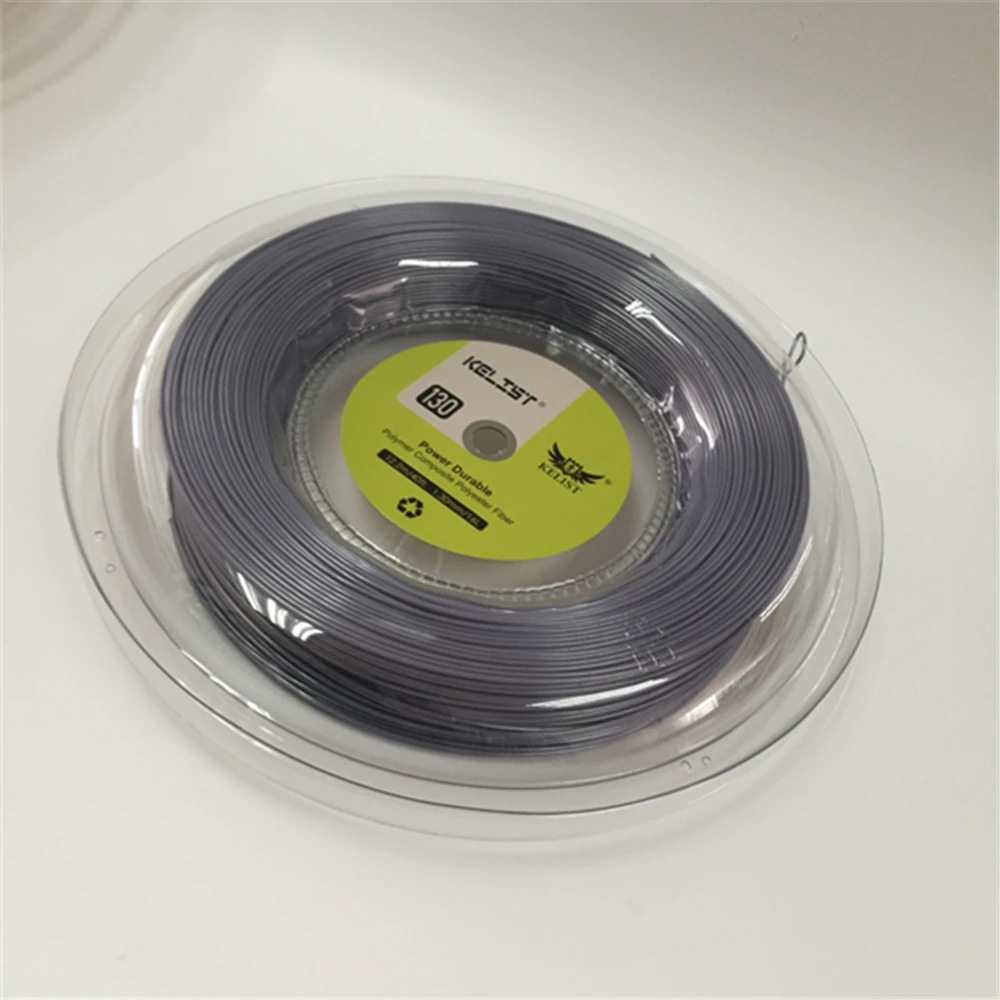 

Wholesale High Quality KELIST Polyester 1.30mm/200m Polymer Tennis Racket String, Grey