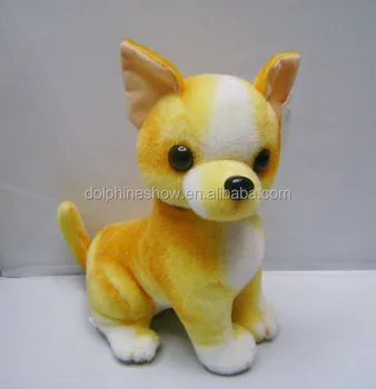yellow stuffed dog
