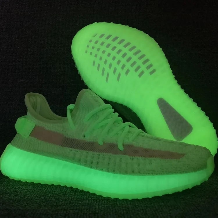 

original air yeezi 350 V2 glow green fly knitting us size 5-13 yeezys sport shoes zapatillas deportivas hombre sneanker for man, N/a