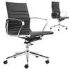 Modern PU Leather-Upholstered Mid-Back Task Office Chairs for Office Seating HY1206