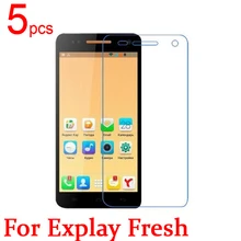 5pcs Ultra Clear LCD Screen Protector Film Cover For Explay Fresh Protector Film + cloth Free Shipping