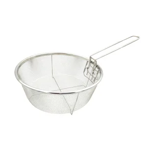 Image of Sweettreats Fry Baskets Stainless Steel Fryer Basket Strainer Serving Food Presentation Cooking Tool French Fries Basket