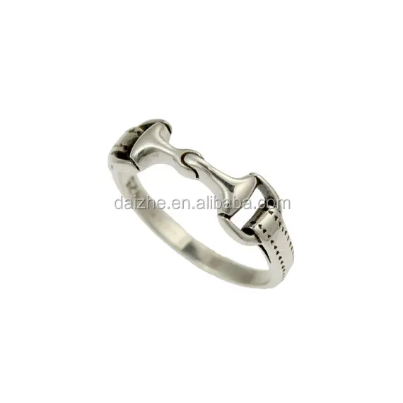 

fashion jewellery 2021 925 sterling silver horsebit ring