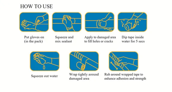  Plastic PVC copper Pipe leak repair bandage understand Pipeline wrap Tape anti corrosion