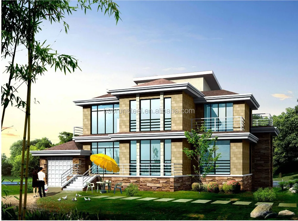 Prefabricated house,light steel structure ready made house in good quality and smart design