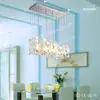 K9 crystal and shell layer 4 E14 modern chandelier lights ETL82009