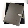High quality leather ring binder leather diary notebook with powerbank and USB