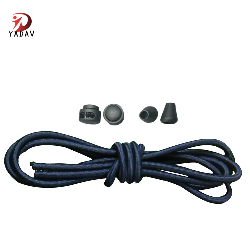 

Yadav Black Elastic Shoe Laces Lacing System Shoelace