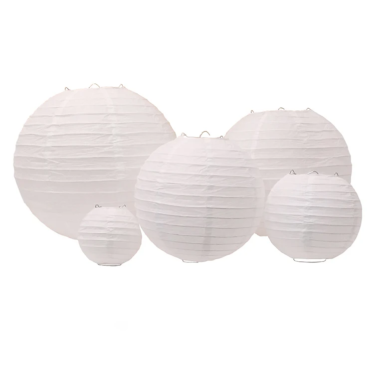 5 Pack White Paper Lanterns For Wedding Party Decoration Buy Paper