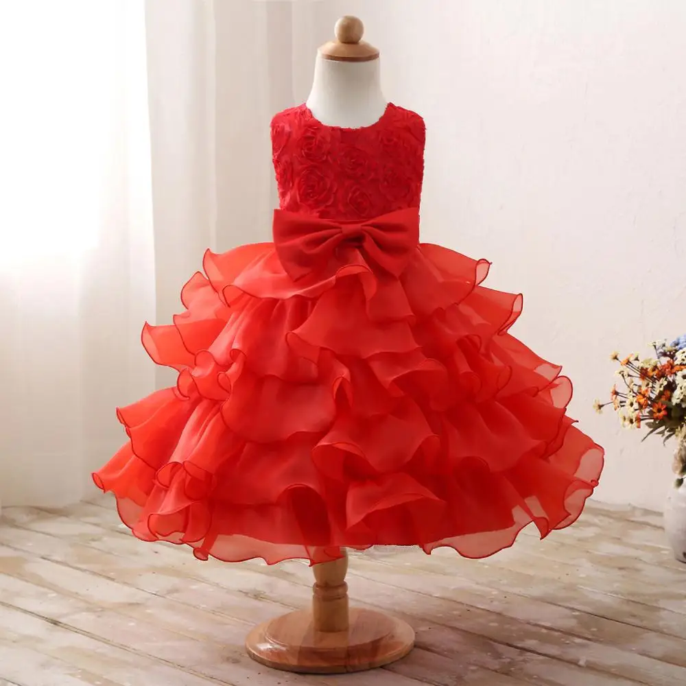 

YSMARKET 70-150cm 8 Color New Year Girf Kids Party Dresses For Girls Children Prom Gown Multi Layer Mesh Tutu Birthday