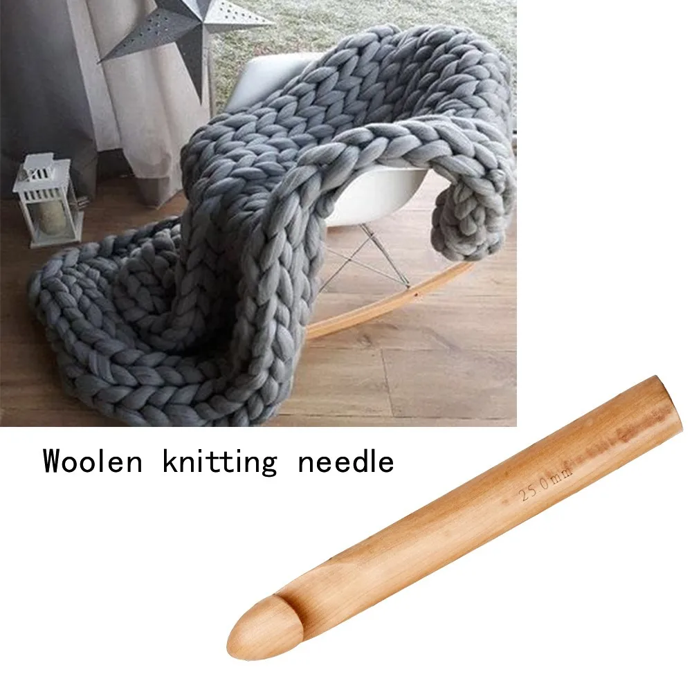 rts high quality bamboo handle knitting needle wooden crochet