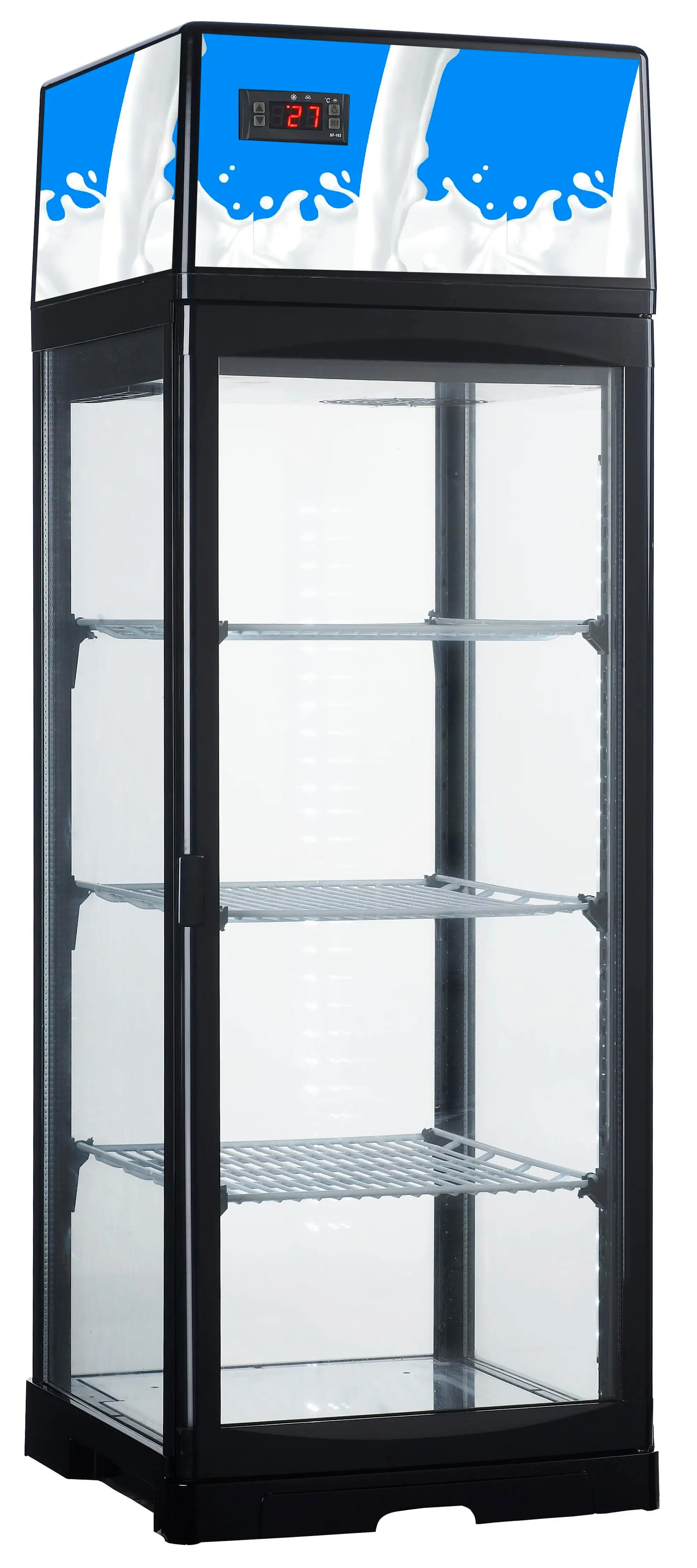 Countertop Glass Display Chiller Refrigerated Showcase View