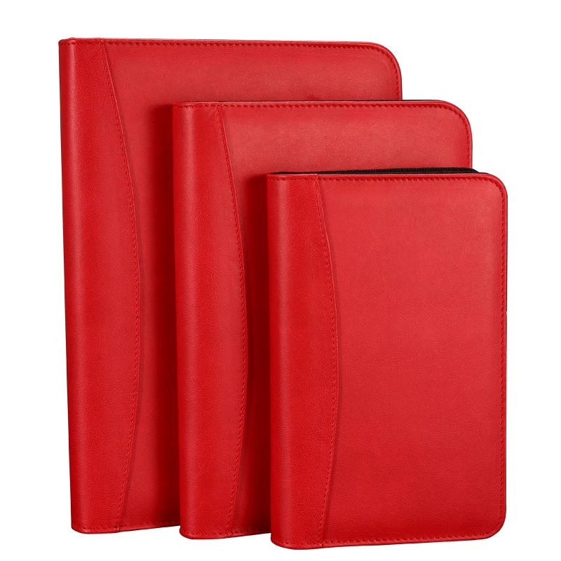 B5 Business Office Ring Binder Zipper PU Leather Composition Organizer Planner Notebook with Calculator FSC Certified School Use