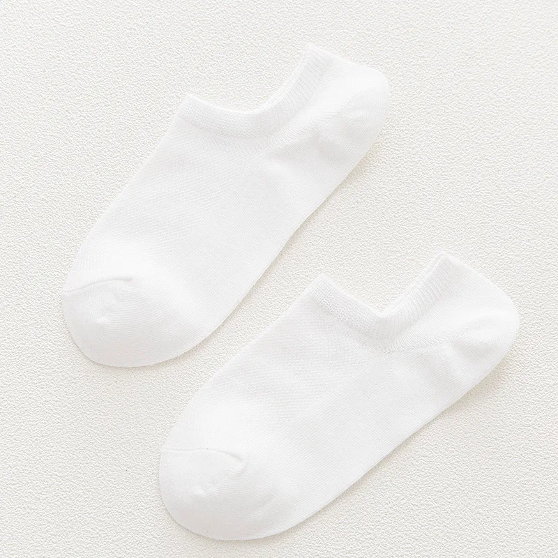 

Classical Breathable Women White Thin Cotton Low Cut Socks, Custom color