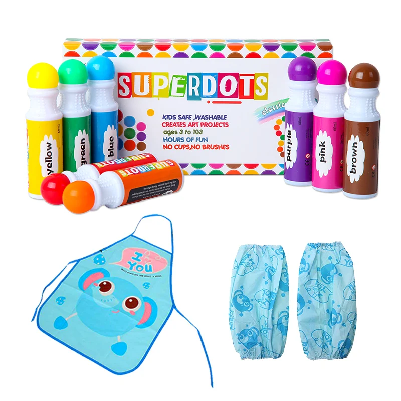 Washable dot marker CH-2851 water color pen dot dauber packed in color box