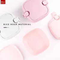 

Bianli100 Wholesale 2019 New Arrival Rice Husk Fiber 1000ml Lunch Box Three Layer with Portable Handle 3317J