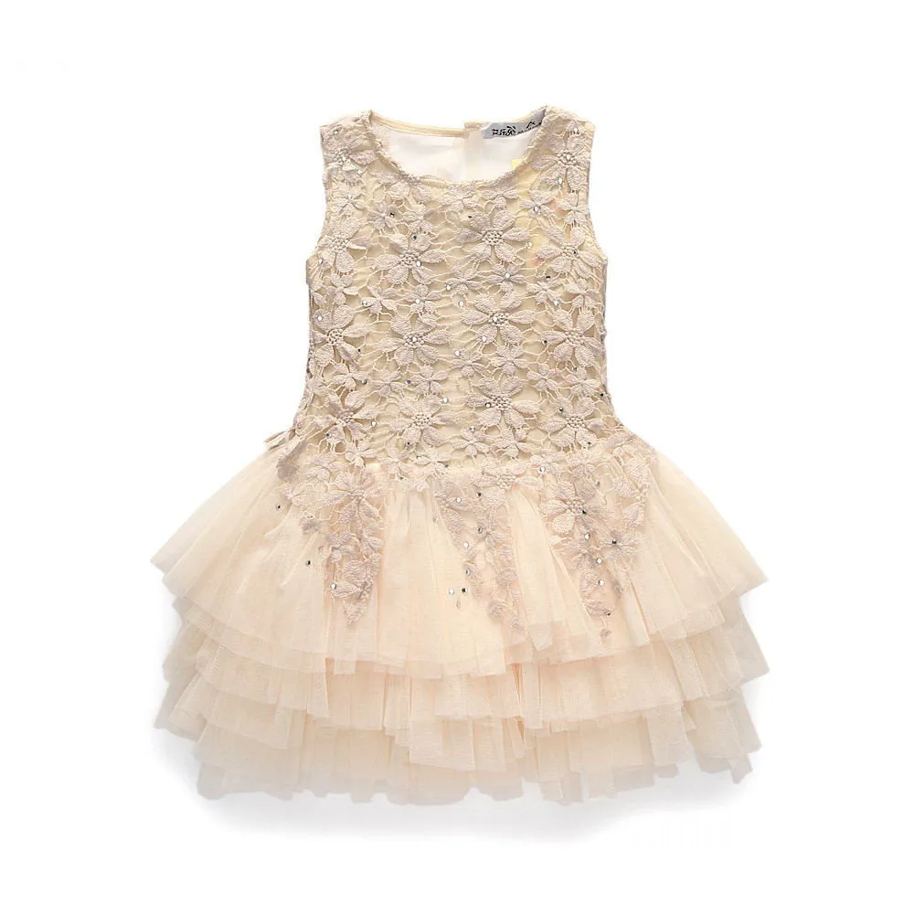Kids font b Fancy b font Baby Girl clothes Summer font b Dresses b font For