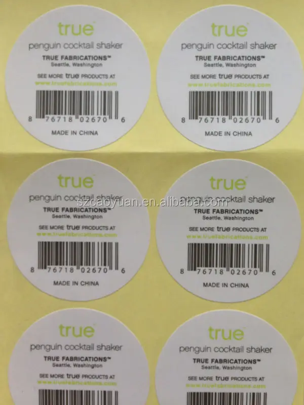coated paper barcode label