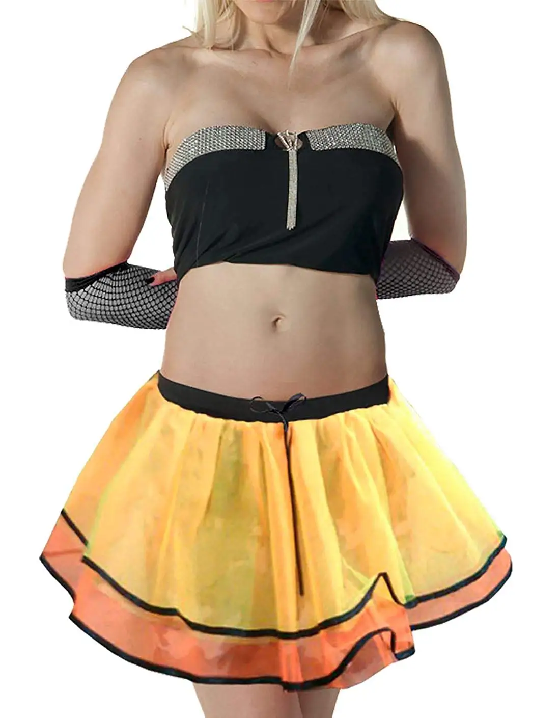 Rimi Hanger Womens Butterfly Tutu Skirt Bow Trim Ladies Halloween Party Wear Skirt One Size