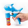 LED Light Up Bubble Gun Sea Dolphin Bubble Gun Set Blue Dolphin Bubble Gun for Kids Birthday Parties, Gift, Party Sea Shell