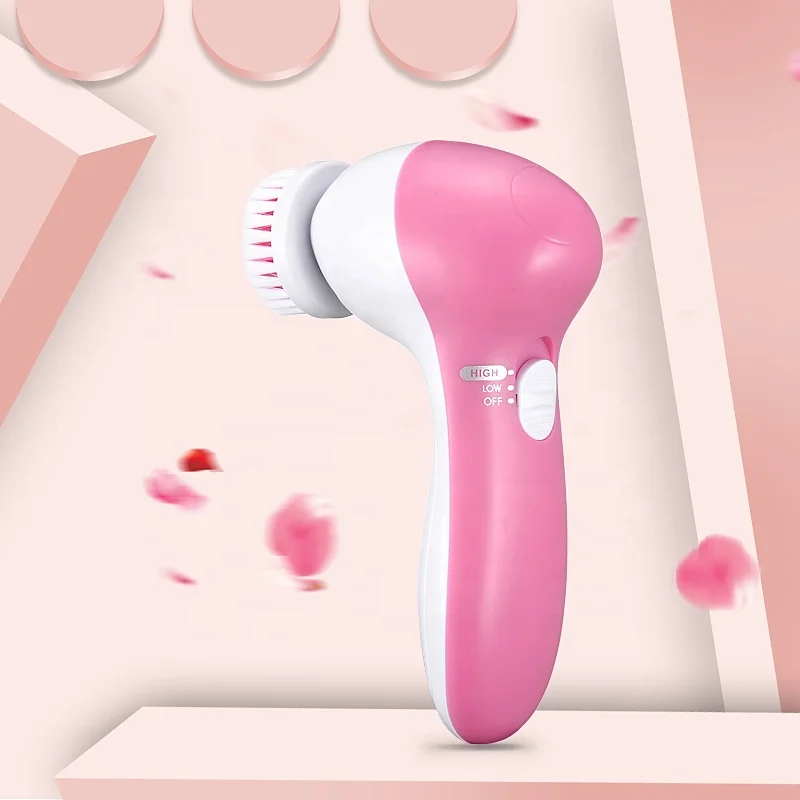
Skin Care 5 in 1 Electric Facial Brush Face Washer Rotating Face Cleaning Machine Face Cleansing Tool Washing 
