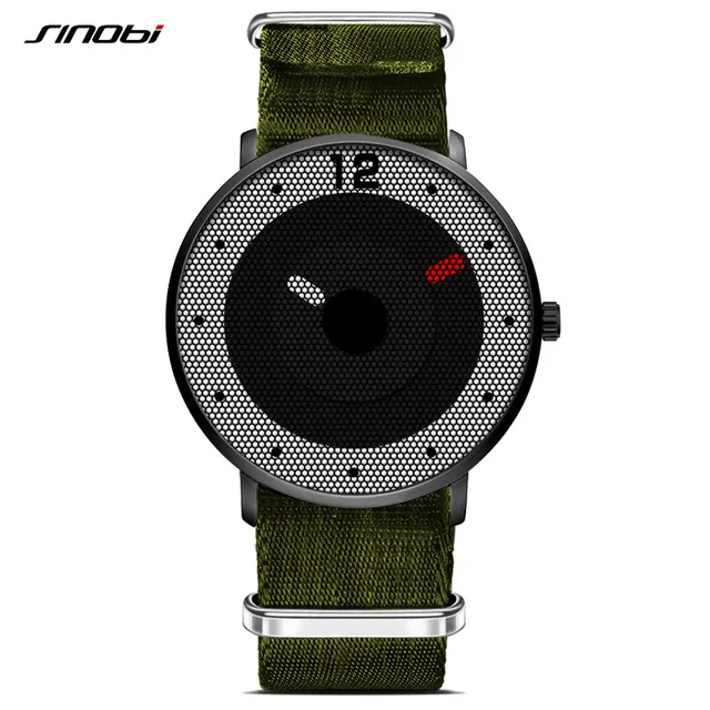 

SINOBI 9633 2018 New Arrival Cool Fashion Men's Military Sports Analog Wrist Watches Nylon Strap Watchband Brand Males Chrono