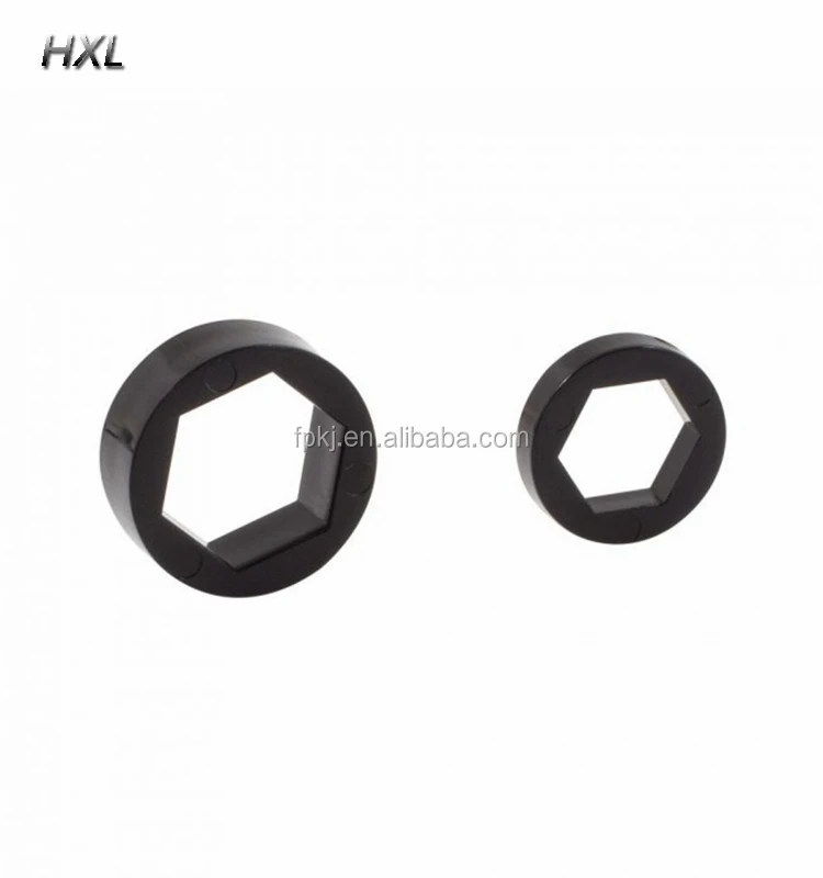 Custom Various Types Black Pom Delrin Flat Inside Hexagonal Hole Washer