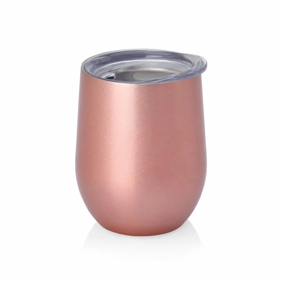 

Wholesale New Amazon Egg Wine mug customized 10oz wineglass 12OZ stainless steel tumbler cup, Customized color