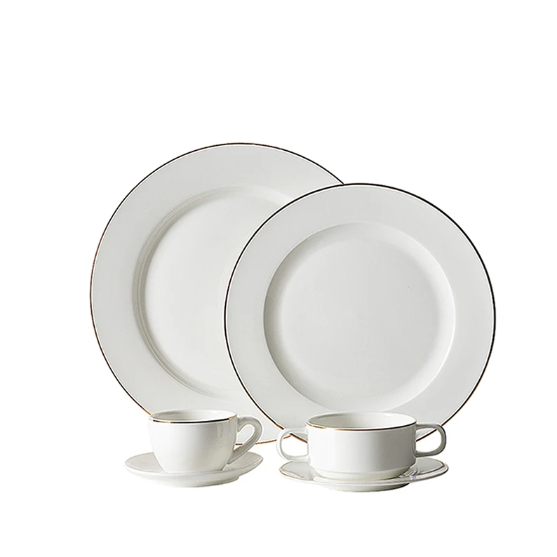 

Luxury Hotel Ceramics Tableware Set, Guangzhou Dinner Set, Moroccan Style Dinnerware Set*, White color