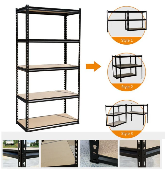 5 Tier adjustable light duty shelving,boltless shelving,garage shelving