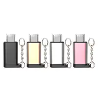 

Keychain Portable OTG Micro USB Adapter Type C Male to Micro USB Female OTG Phone Converter