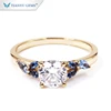 Tianyu Gems Fashion Flower Branch Style Moissanite & Spinel Diamond 14k/18k Gold Ring