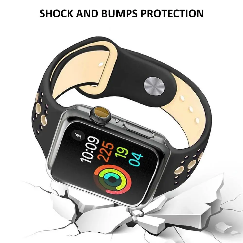 

Clear Transparent Hard Protective Film Cases Smart Watch Cover for Apple Watch Series 4 Bands 40mm/44mm Screen Protector